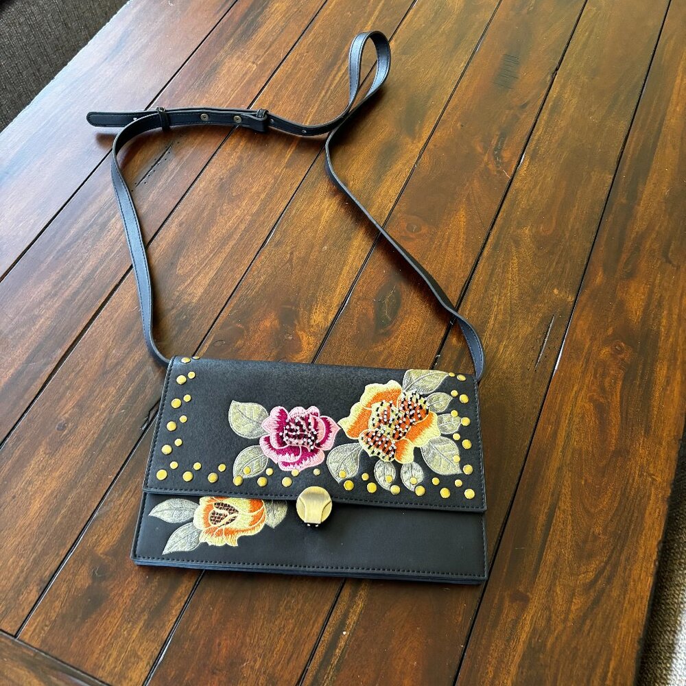 Whimsical Purse with 3D floral design